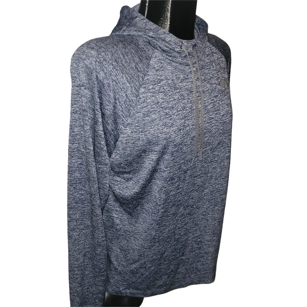Under Armour Women's Blue Heathered Pullover Activewear Top Size XL - Picture 2 of 7